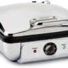 All-Clad Electrics Stainless Steel Waffle Maker 4 Section Nonstick, Upright Storage 1600 Watts 6 Browning Levels, Square, Belgium Waffle, Removable Plates, Dishwasher Safe