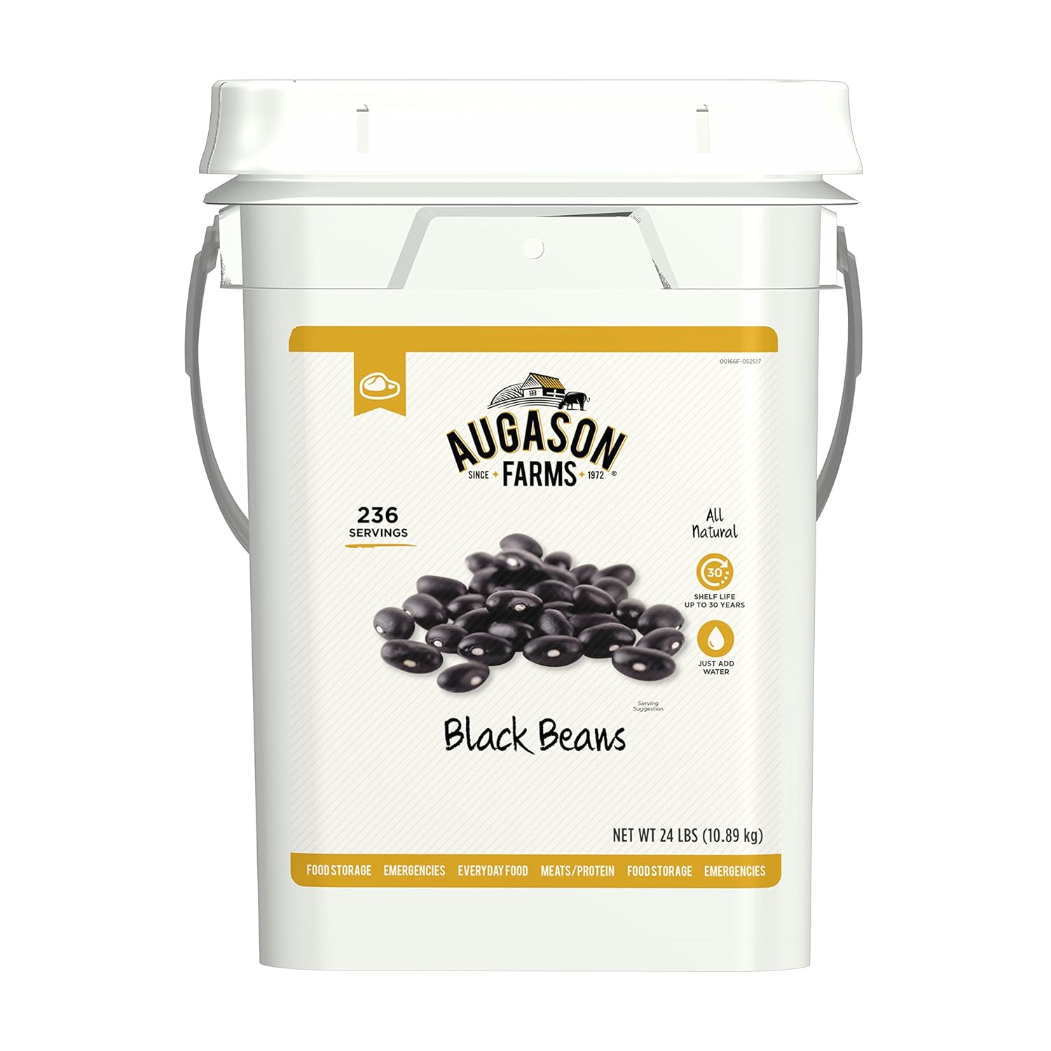 Augason Farms Black Beans Emergency Bulk Food Storage 24 Pound (Pack of 1) Augason Farms Black Beans Emergency Bulk Food Storage 24 Pound (Pack of 1)