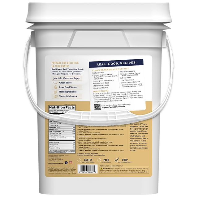 Augason Farms Black Beans Emergency Bulk Food Storage 24 Pound (Pack of 1)1