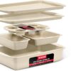 Bakken Swiss - Bakeware Set – 6 Piece – Stackable, Deluxe, Non-Stick Baking Pans for Professional and Home Cooking – Carbon Steel, White Stone Coating