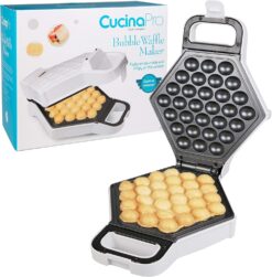 Bubble Waffle Maker- Electric Nonstick Hong Kong Egg Waffler Iron Griddle w Ready Indicator Light- Ready in under 5 Mins w Recipe Guide- Make Homemade Ice Cream Cones- Birthday Breakfast, Dessert Gift