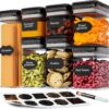 Chef's Path Airtight Food Storage Containers Set for Home Organization - 7 Piece Largest Flip Lock Set w/more Capacity - BPA Free Plastic Dry Food Storage Containers with Lids