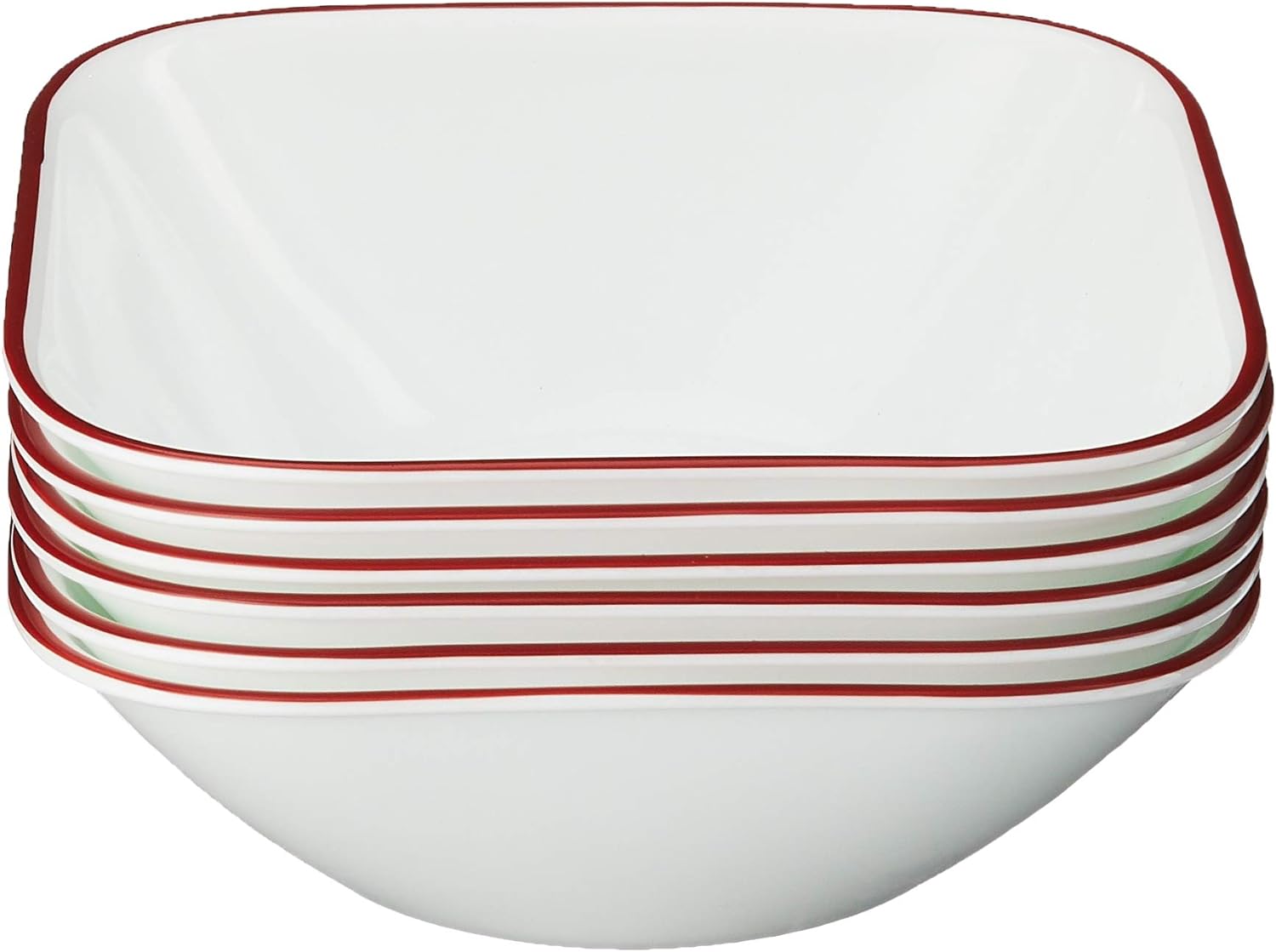 Corelle Vitrelle 6-Piece (22-Oz) Cereal Soup Bowls, Triple Layer Glass and Chip Resistant, Lightweight Square Dinnerware Bowl Set, Splendor Corelle Vitrelle 6-Piece (22-Oz) Cereal Soup Bowls, Triple Layer Glass and Chip Resistant, Lightweight Square Dinnerware Bowl Set, Splendor