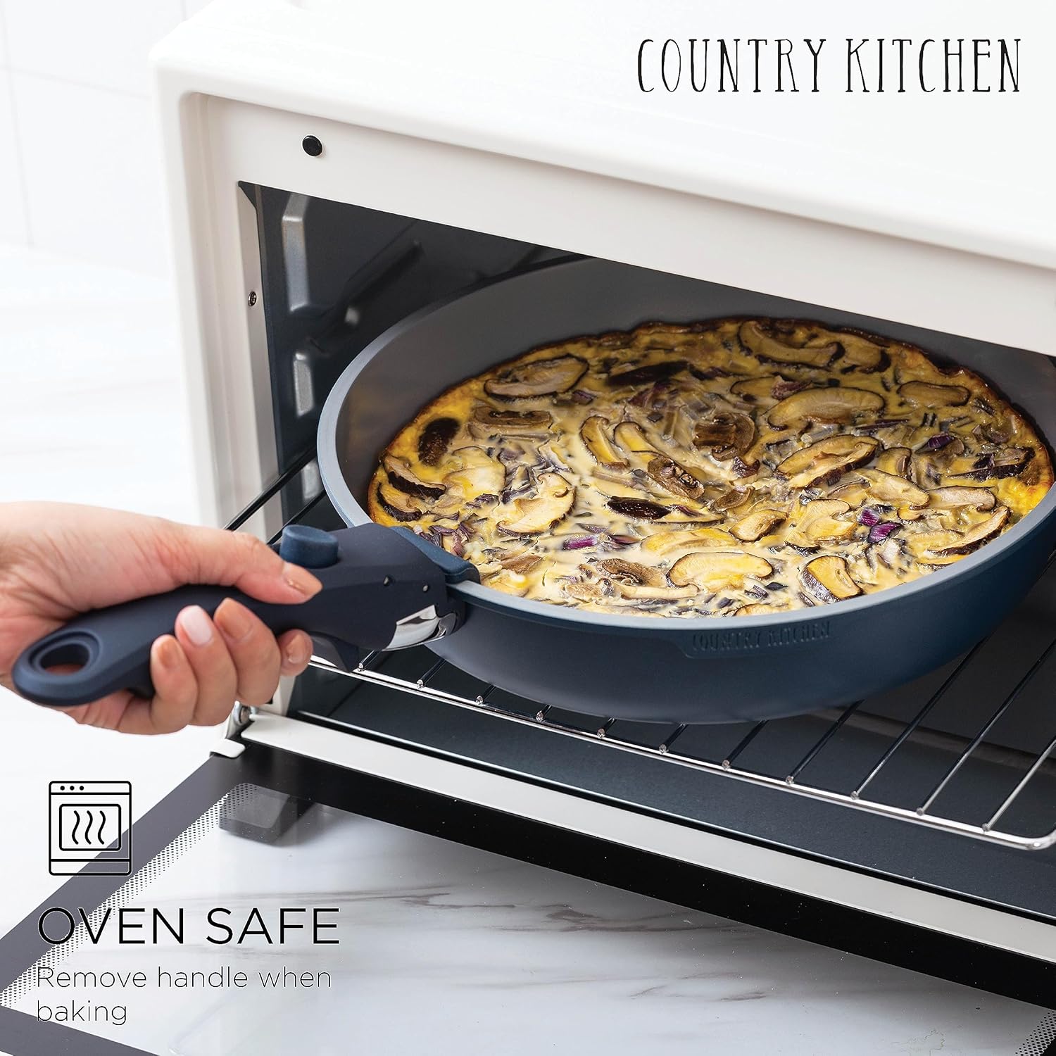 Country Kitchen Cookware Set with Removable Handle, Oven & RV Safe Pots and Pans Set, Denim, Original8