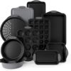 Country Kitchen Nonstick Stackable Bakeware Set - Durable, Easy Release Baking Set, Gray, 10 Pcs