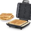 DASH No-Drip Waffle Maker - Four Waffle Molds, Nonstick Waffle Iron with Quick Heat-Up, Nonstick Surface - Perfect Waffle Maker for Kids and Families, Just Add Batter