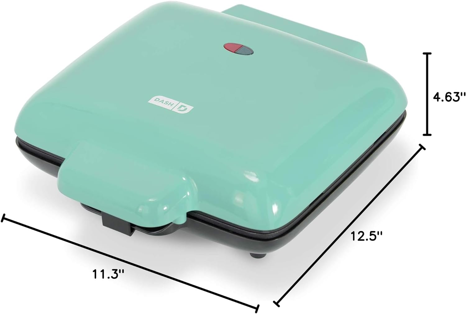 Dash Deluxe No-Drip Waffle Iron Maker Machine 1200W + Hash Browns, or Any Breakfast, Lunch, & Snacks with Easy Clean, Non-Stick + Mess Free Sides, Aqua3