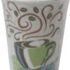 Dixie PerfecTouch, 5338CDWR, Coffee Haze, 8 oz., Individually Wrapped Insulated Paper Hot Cup by GP PRO (Georgia-Pacific) (Case of 1,000 Cups), Coffee Haze Design