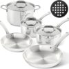 Duxtop Whole-Clad Tri-Ply Stainless Steel Induction Cookware Set, 9PC Kitchen Pots and Pans Set