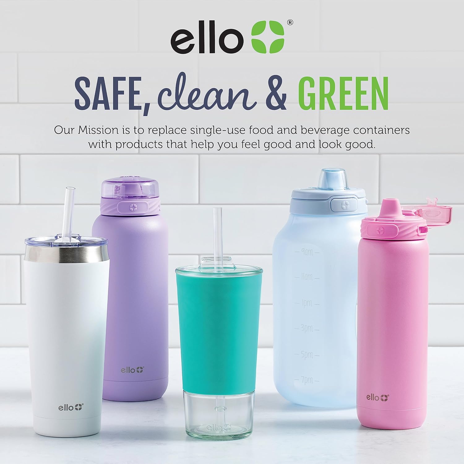 Ello Airtight Food Storage Plastic Canisters with Non-Slip Base Locking Lids and Labels-