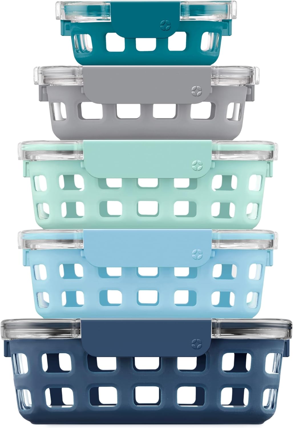 Ello Duraglass Mixed Meal Prep Sets Leak-Proof Glass Food Storage Containers with Silicone Sleeves and Airtight BPA-Free Lids, Dishwasher, Microwave, and Freezer Safe Ello Duraglass Mixed Meal Prep Sets Leak-Proof Glass Food Storage Containers with Silicone Sleeves and Airtight BPA-Free Lids, Dishwasher, Microwave, and Freezer Safe