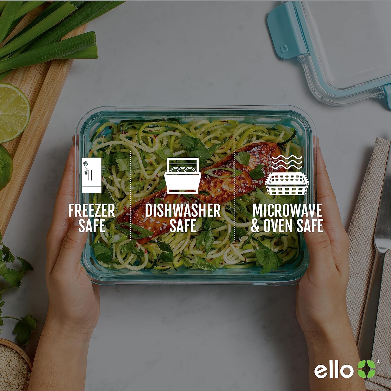 Ello Duraglass Mixed Meal Prep Sets Leak-Proof Glass Food Storage Containers with Silicone Sleeves and Airtight BPA-Free Lids, Dishwasher, Microwave, and Freezer Safe4