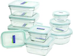 Glasslock 18-Piece Assorted Oven Safe Container Set, Clear, Assortment Set