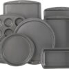 GoodCook Everyday 7-Piece Non-Stick Bakeware Set – 2 Cookie Sheet Pans, Round Cake Pan, Loaf Pan, Pizza Pan, Bake & Roast Pan, 12-Cup Muffin Pan - Baking Supplies, Baking Pans Set