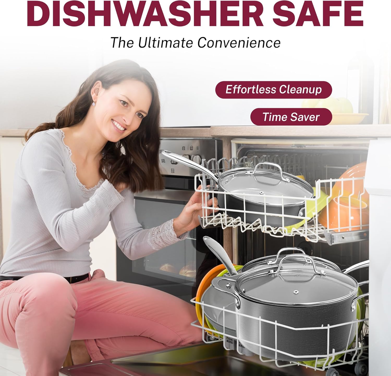 Granitestone 13 Pc Ceramic Pots and Pans Set Non Stick Cookware Set, Kitchen Cookware Sets, Pot and Pan Set, Hard Anodized Ceramic Cookware Set, Nonstick Cookware Set, Dishwasher Safe0