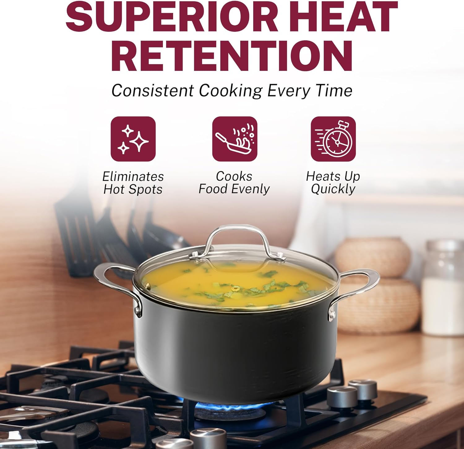 Granitestone 13 Pc Ceramic Pots and Pans Set Non Stick Cookware Set, Kitchen Cookware Sets, Pot and Pan Set, Hard Anodized Ceramic Cookware Set, Nonstick Cookware Set, Dishwasher Safe6