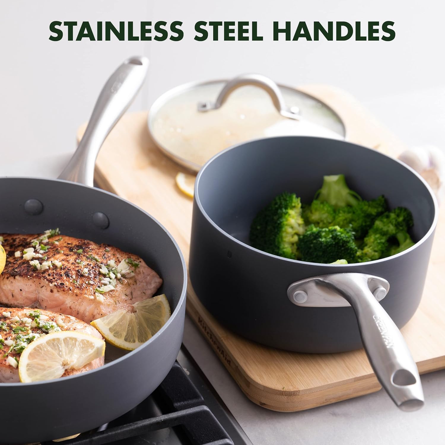 GreenPan Lima Hard Anodized Healthy Ceramic Nonstick 12 Piece Cookware Pots and Pans Set, PFAS-Free, Oven Safe, Gray2