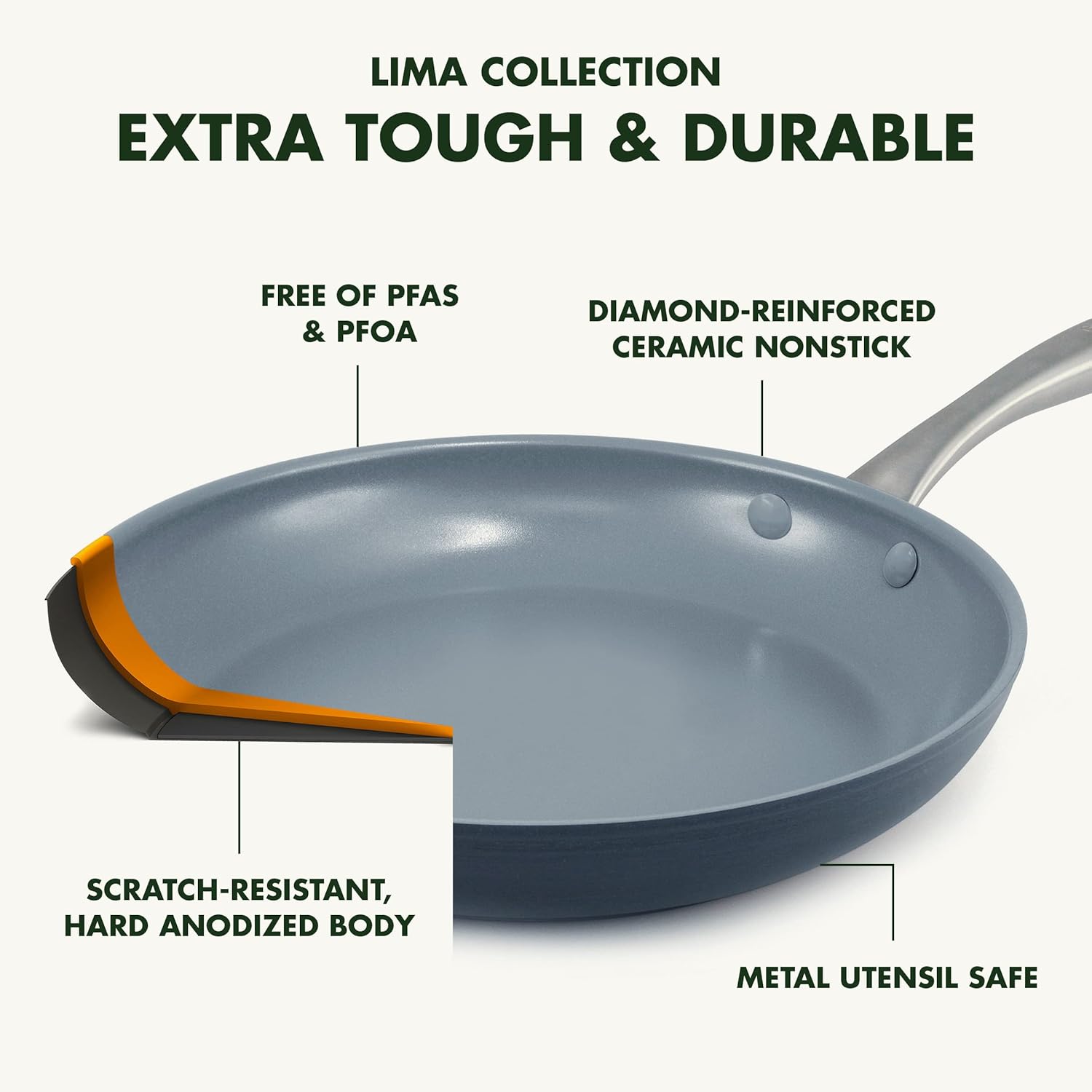 GreenPan Lima Hard Anodized Healthy Ceramic Nonstick 12 Piece Cookware Pots and Pans Set, PFAS-Free, Oven Safe, Gray4
