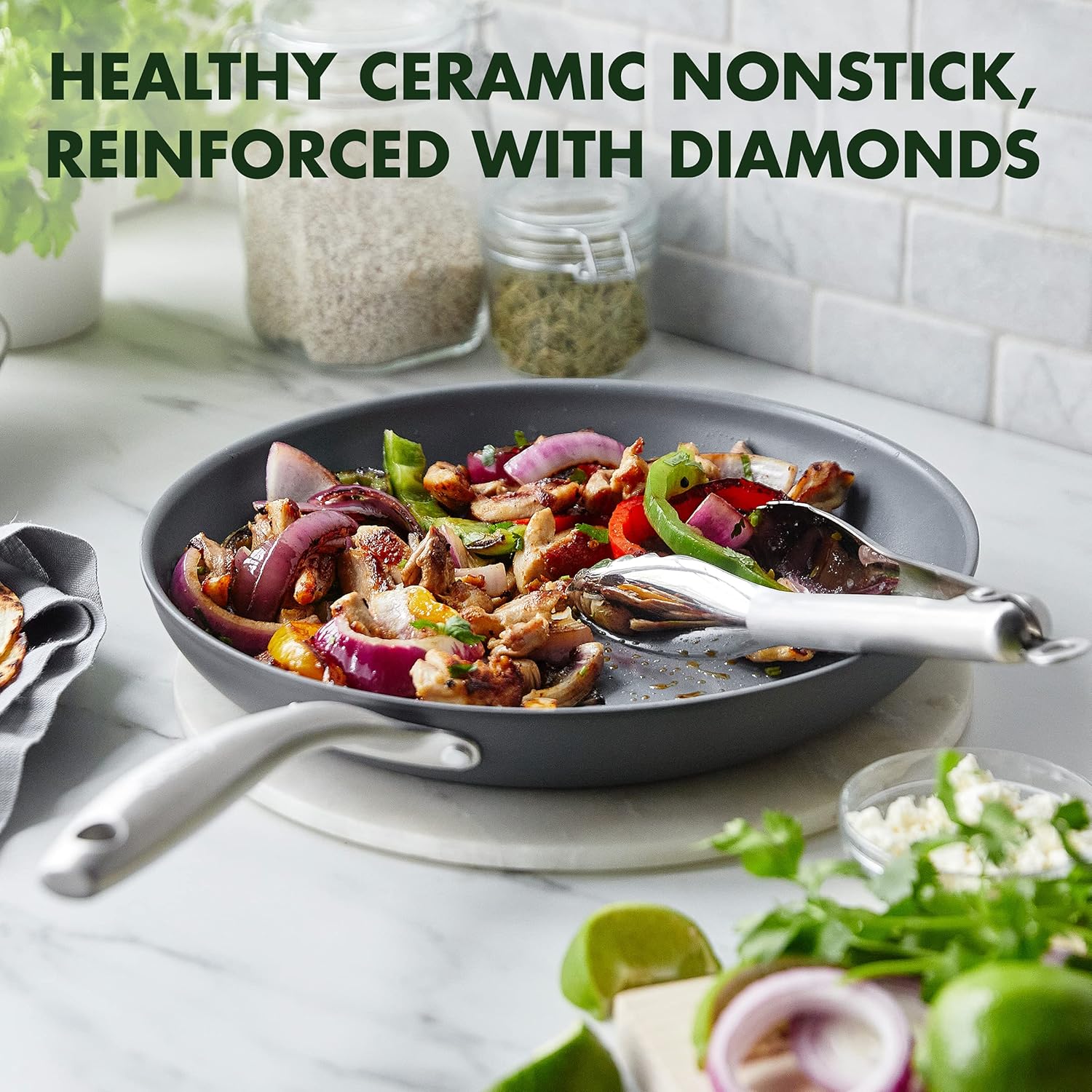 GreenPan Lima Hard Anodized Healthy Ceramic Nonstick 18 Piece Cookware Bakeware Pots and Pans Set, PFAS-Free, Oven Safe, Gray2