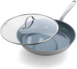 GreenPan Treviso Stainless Steel Healthy Ceramic Nonstick, 12