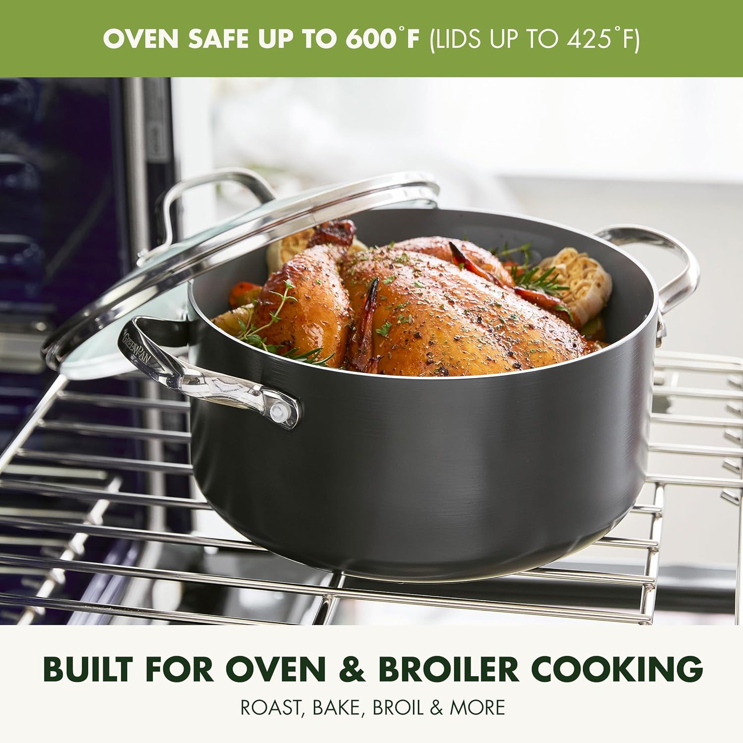 GreenPan Valencia Pro Hard Anodized Healthy Ceramic Nonstick 16 Piece Cookware Pots and Pans Set, PFAS-Free, Induction, Dishwasher Safe, Oven Safe, Gray5