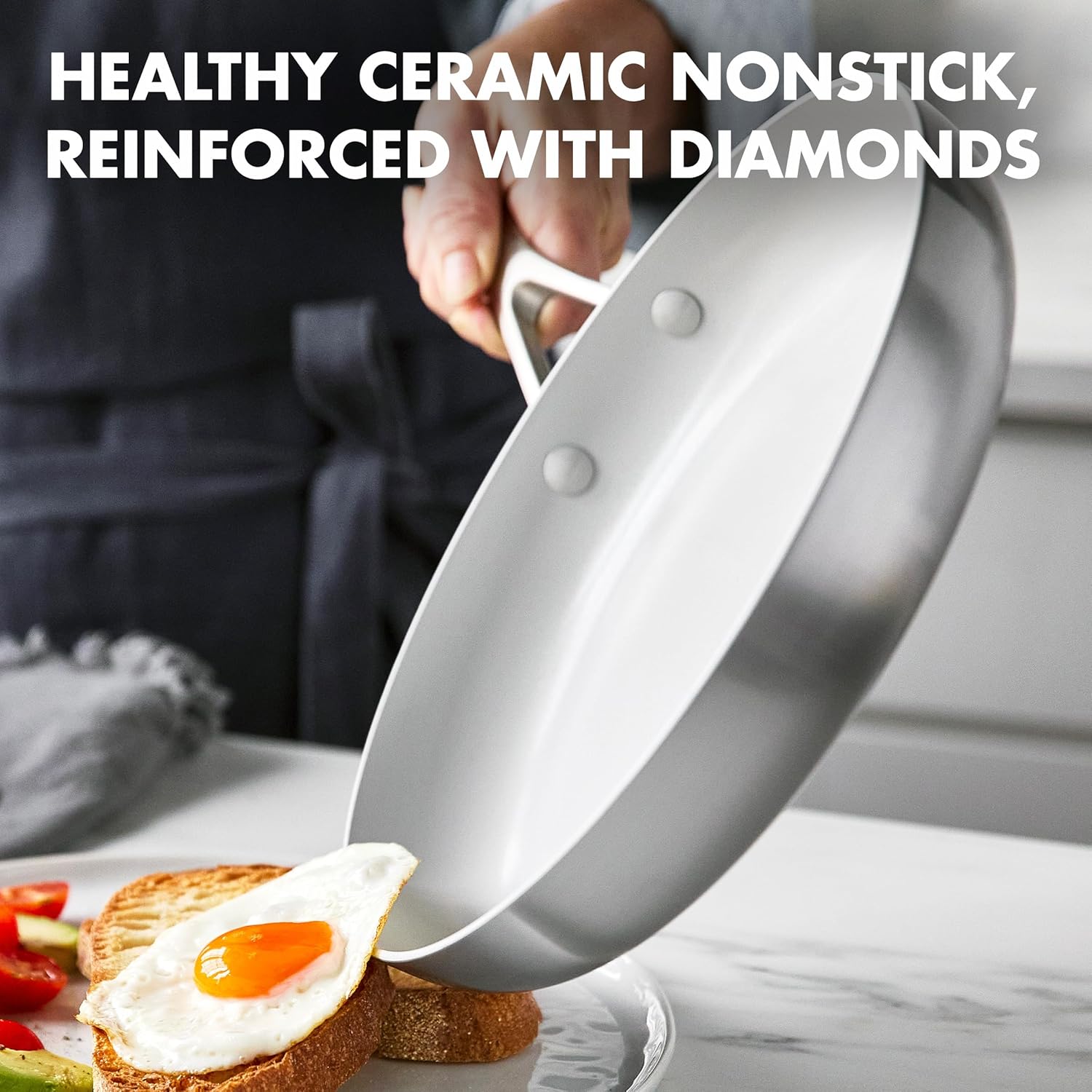 GreenPan Venice Pro Tri-Ply Stainless Steel Healthy Ceramic Nonstick 13 Piece Cookware Pots and Pans Set, PFAS-Free, Multi Clad, Induction, Dishwasher Safe, Oven Safe, Silver1