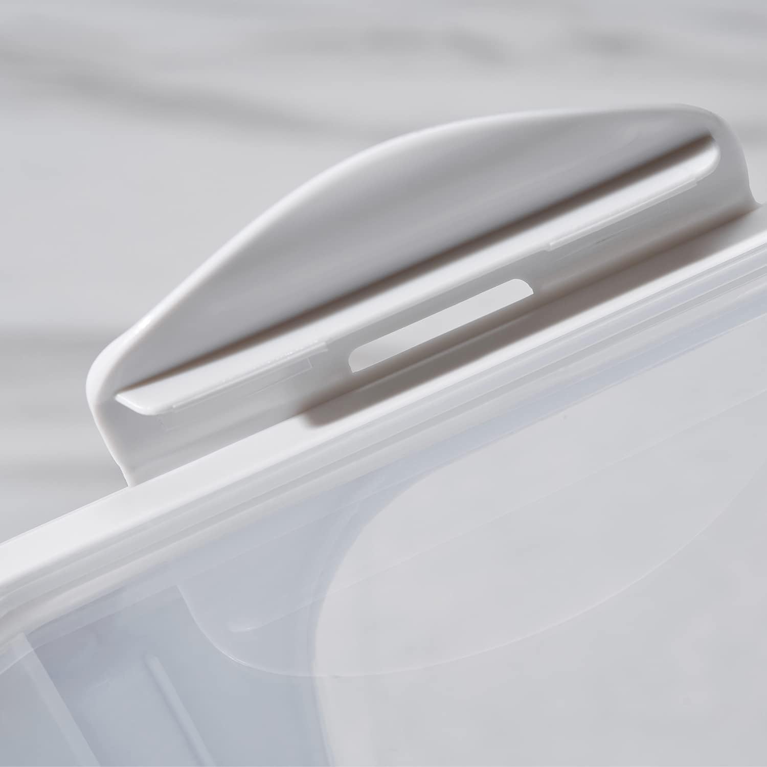 HANAMYA 10 Liter 20 lbs Rice Storage Container with Measuring Cup, BPA free, For Rice Grain Pet Food Flour, 1 count, Clear9