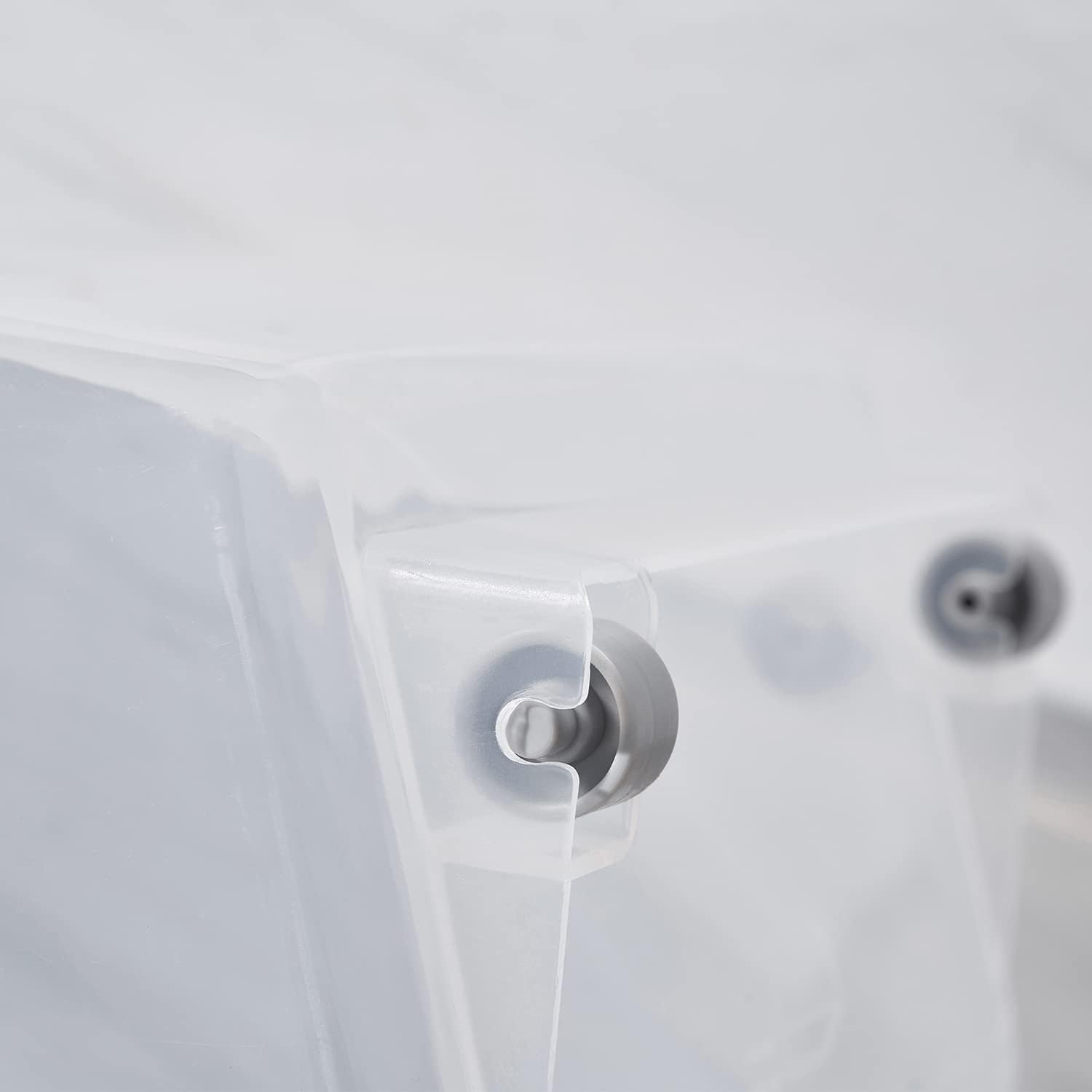 HANAMYA 15 Liter 30 lbs Rice Storage Container with Measuring Cup, BPA free, For Rice Grain Pet Food Flour, 2 counts, Clear-