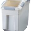 HANAMYA 25 Liter / 40 lbs Rice Storage Container with Measuring Cup, BPA free, For Rice | Grain | Pet Food | Flour, 1 count, White