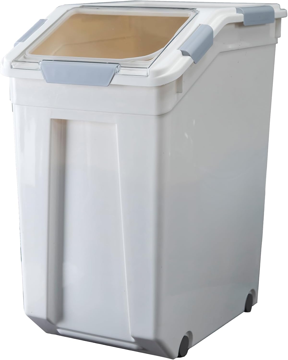 HANAMYA 33 Liter 50 lbs Rice Storage Container with Measuring Cup, BPA free, For Rice Grain Pet Food Flour, 1 count, White HANAMYA 33 Liter / 50 lbs Rice Storage Container with Measuring Cup, BPA free, For Rice | Grain | Pet Food | Flour, 1 count, White