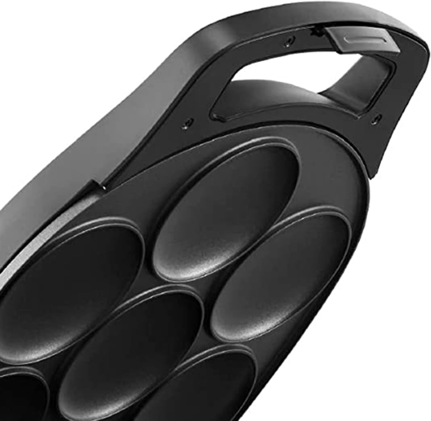 Holstein Housewares Non-Stick 6-Section Multi-Food Maker - Arepas, Mini Pancakes, Corncakes and More, 6-PC, Matte Black8