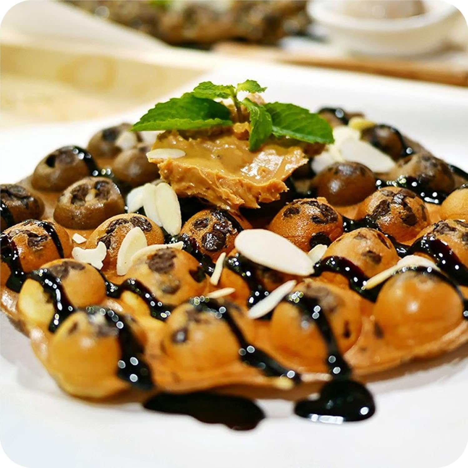 Hong Kong Egg Waffle Maker by StarBlue with BONUS recipe e-book - Make Hong Kong Style Bubble Egg Waffle in 5 minutes AC 120V, 60Hz 760W0