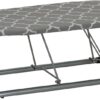 Household Essentials Steel Top Table Top Ironing Board with Iron Rest, Steel Mesh with Cotton Cover, Gray and White