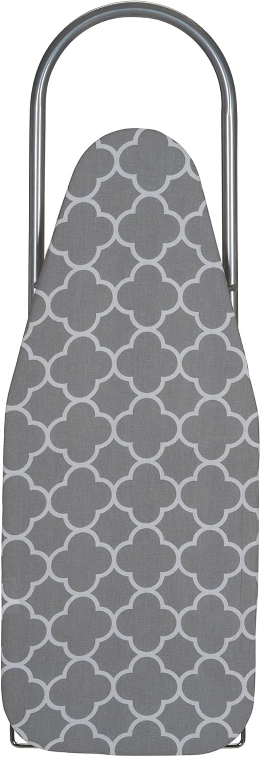 Household Essentials Steel Top Table Top Ironing Board with Iron Rest, Steel Mesh with Cotton Cover, Gray and White7
