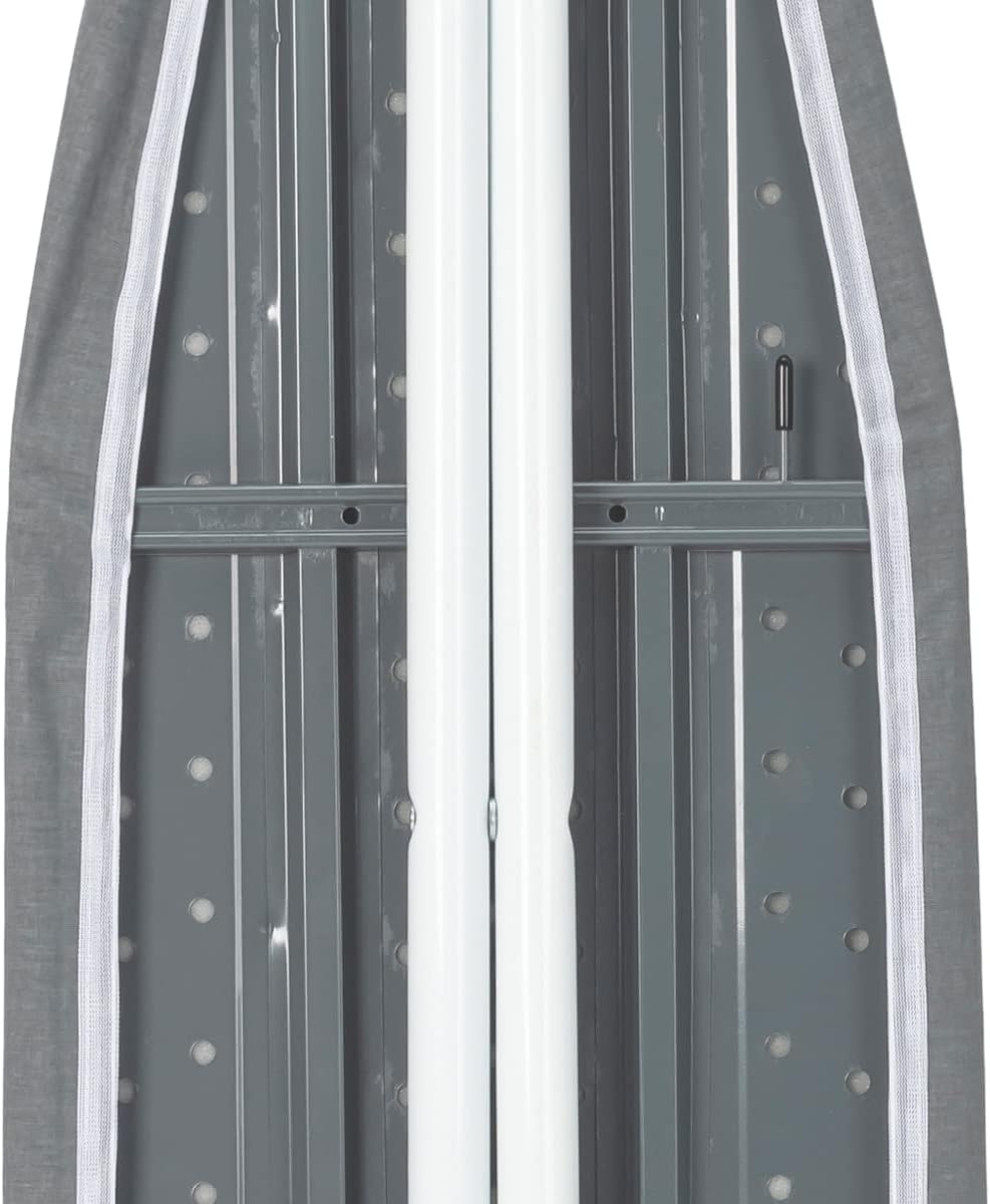 Ironing Board Full Size; Made in USA by Seymour Home Products (Solid Grey) Bundle Includes Cover + Pad Iron Board w Steel T-Legs Adjustable Tabletop up to 35 High; Perforated Top for Steam Flow7
