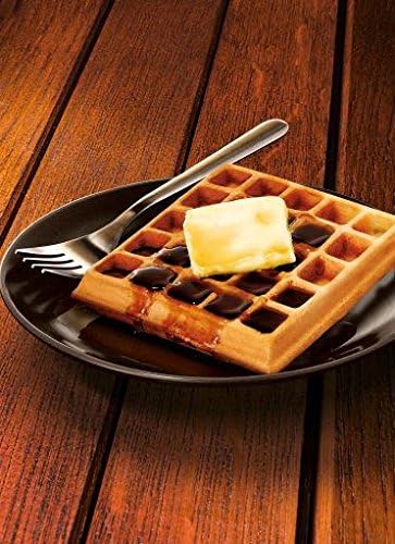 KRUPS Waffle Maker, Stainless Steel, 4 Slices, 1200 Watts Square, 5 Browning Levels, Removable Plates, Dishwasher Safe, Belgian Waffle Silver and Black0