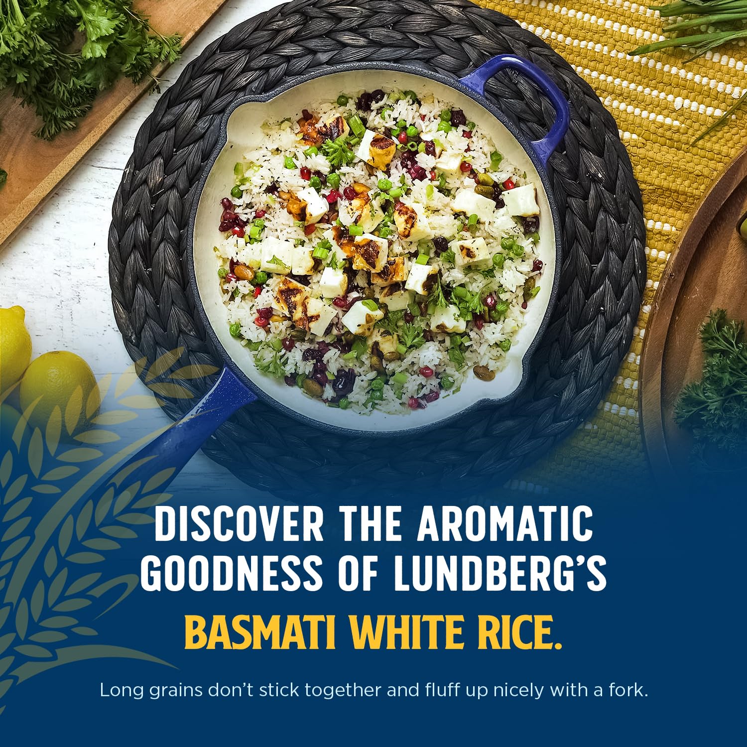 Lundberg Basmati Rice, Long Grain White Rice - Non-Sticky, Fluffy, Nutty, Aromatic Rice, Vegan Food, Healthy Meals, Gluten-Free Rice Grown in California, 32 Oz (Pack of 6)5