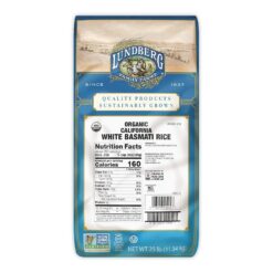 Lundberg Basmati Rice, Organic Long Grain White Rice - Non-Sticky, Fluffy, Nutty, Aromatic Rice, Vegan Food, Healthy Meals, Gluten-Free Rice Grown in California, 25 Lbs