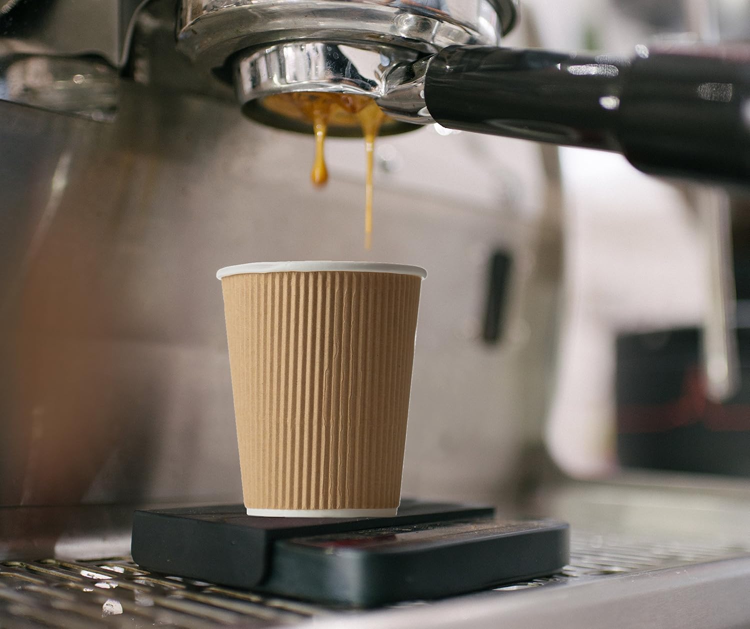 NYHI Set of 150 Ripple Insulated Kraft 12 oz Paper Cups Coffee Tea Hot Cups Recyclable 3 Layer Rippled Wall For Better Insulation Perfect for Cappuccino Hot Coco or Iced Drinks1