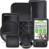 NutriChef 10-Piece Non-Stick Baking Pans Set - Deluxe Carbon Steel Bakeware Set w/ Cookie Sheets, Muffin Pan, Roasting Pan, Cake Pan, Baking Tray, Pizza Pan - Easy to Clean, Black