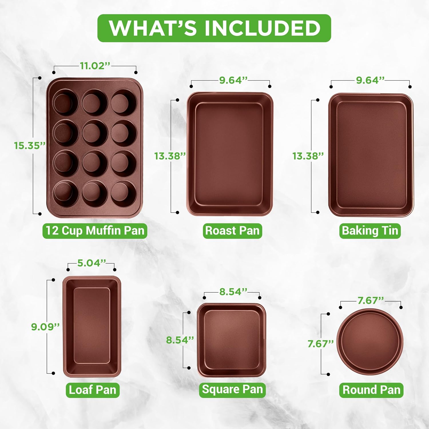 NutriChef 20 Piece Professional Home Kitchen Cookware and Bakeware, Pots and Pans Set Non Stick Kitchenware, Cool-Touch Handles, Safe for Gas, Electric, Induction Cooktops, Easy Clean, Brown6