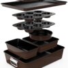 NutriChef 8-Piece Nonstick Stackable Bakeware Set - PFOA, PFOS, PTFE Free Baking Tray Set w/Non-Stick Coating, 450°F Oven Safe, Round Cake, Loaf, Muffin, Wide/Square Pans, Cookie Sheet (Brown)