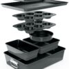 NutriChef 8-Piece Nonstick Stackable Bakeware Set - PFOA, PFOS, PTFE Free Baking Tray Set w/Non-Stick Coating, 450°F Oven Safe, Round Cake, Loaf, Muffin, Wide/Square Pans, Cookie Sheet (Gray)
