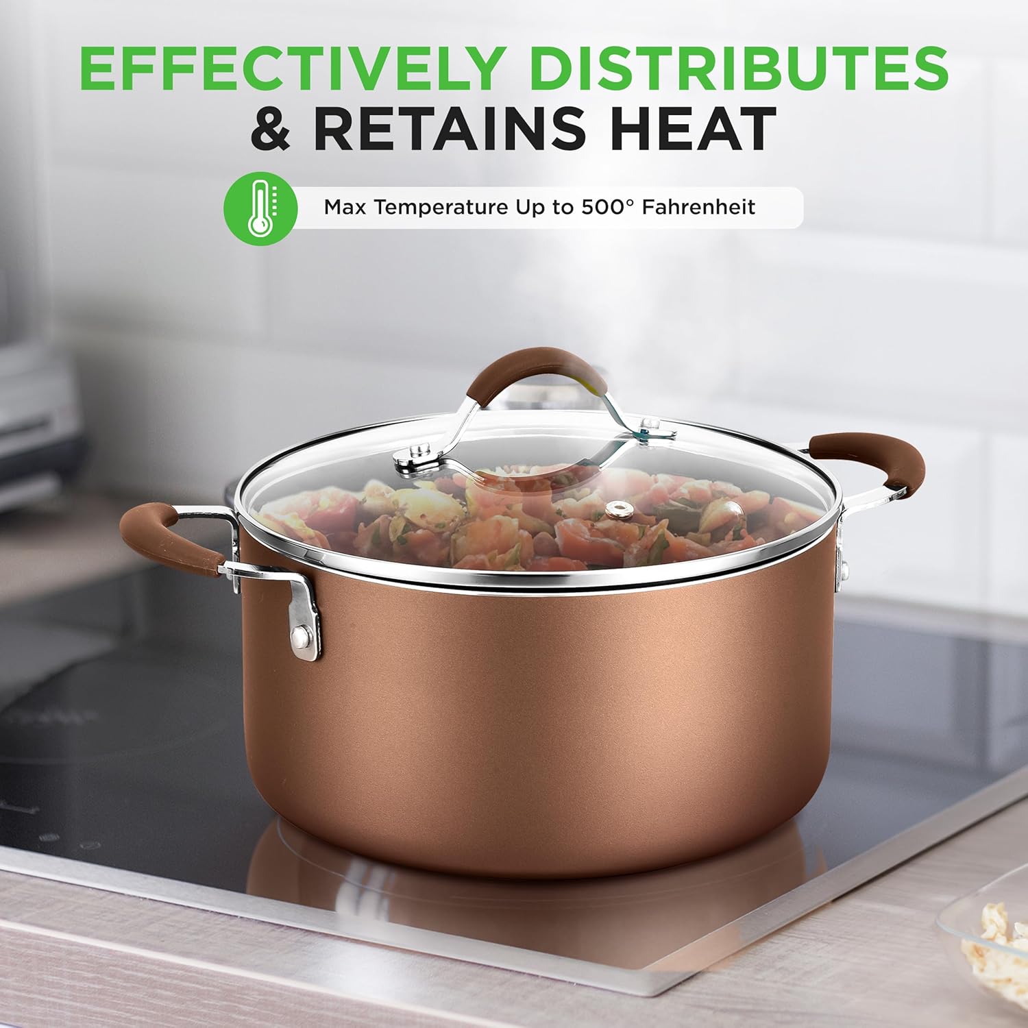 Nutrichef 20 Piece Professional Home Kitchen Cookware and Bakeware, Pots and Pans Set Non Stick Kitchenware, Cool-Touch Handles, Non Toxic, Safe for Gas, Electric, Induction Cooktops, Easy Clean7