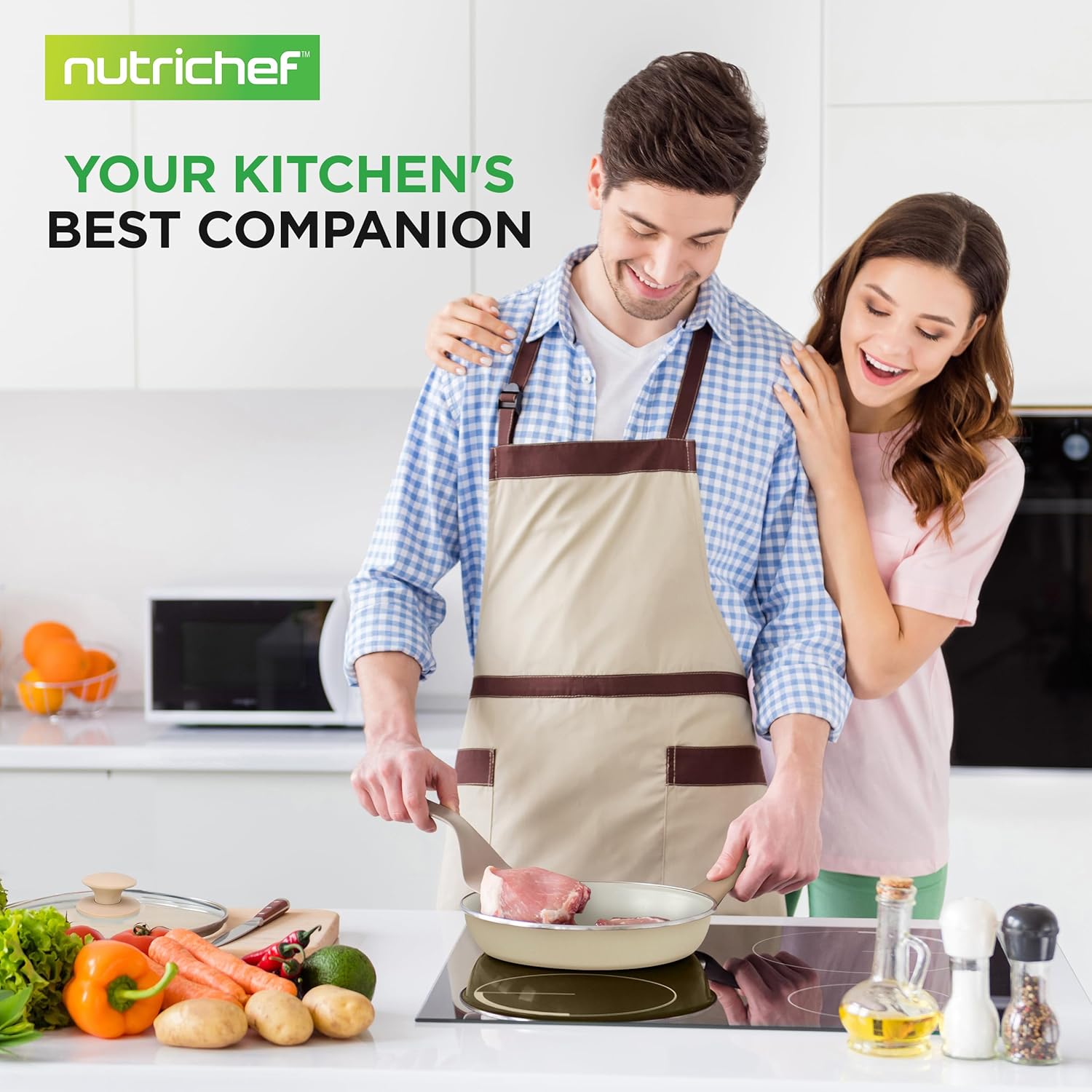 Nutrichef 54-Piece Marble Non-Stick Cookware and Bakeware Set, Professional Home Kitchen Collection with Multi-Sized Pots, Pans, and Heat-Resistant Tools8