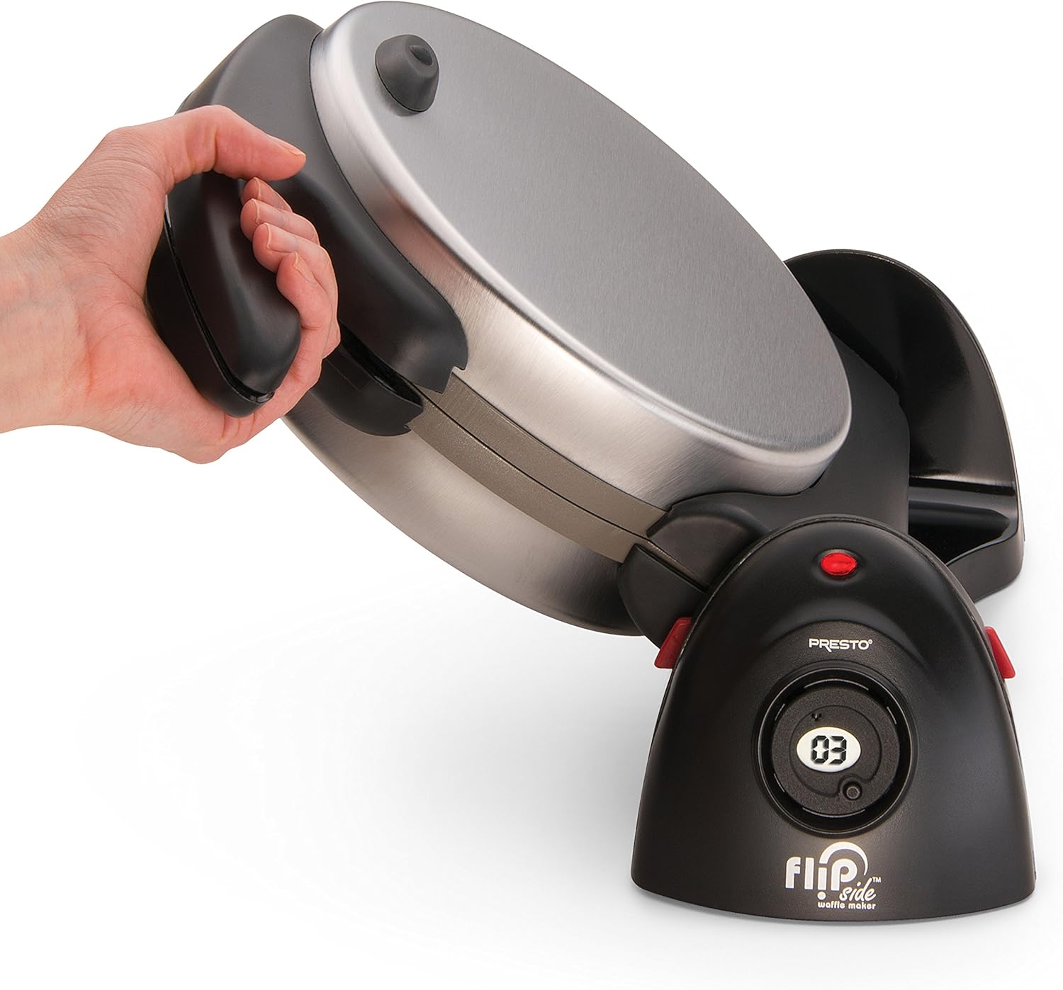 Presto 03510 Ceramic FlipSide Belgian Waffle Maker,BlackGray (Pack of 2)3