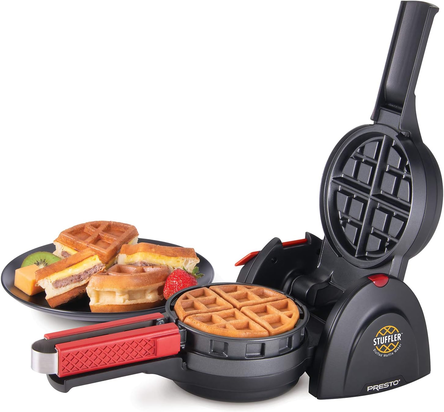 Presto 03512 Stuffler Stuffed Waffle Maker, Belgian, Large, Black2