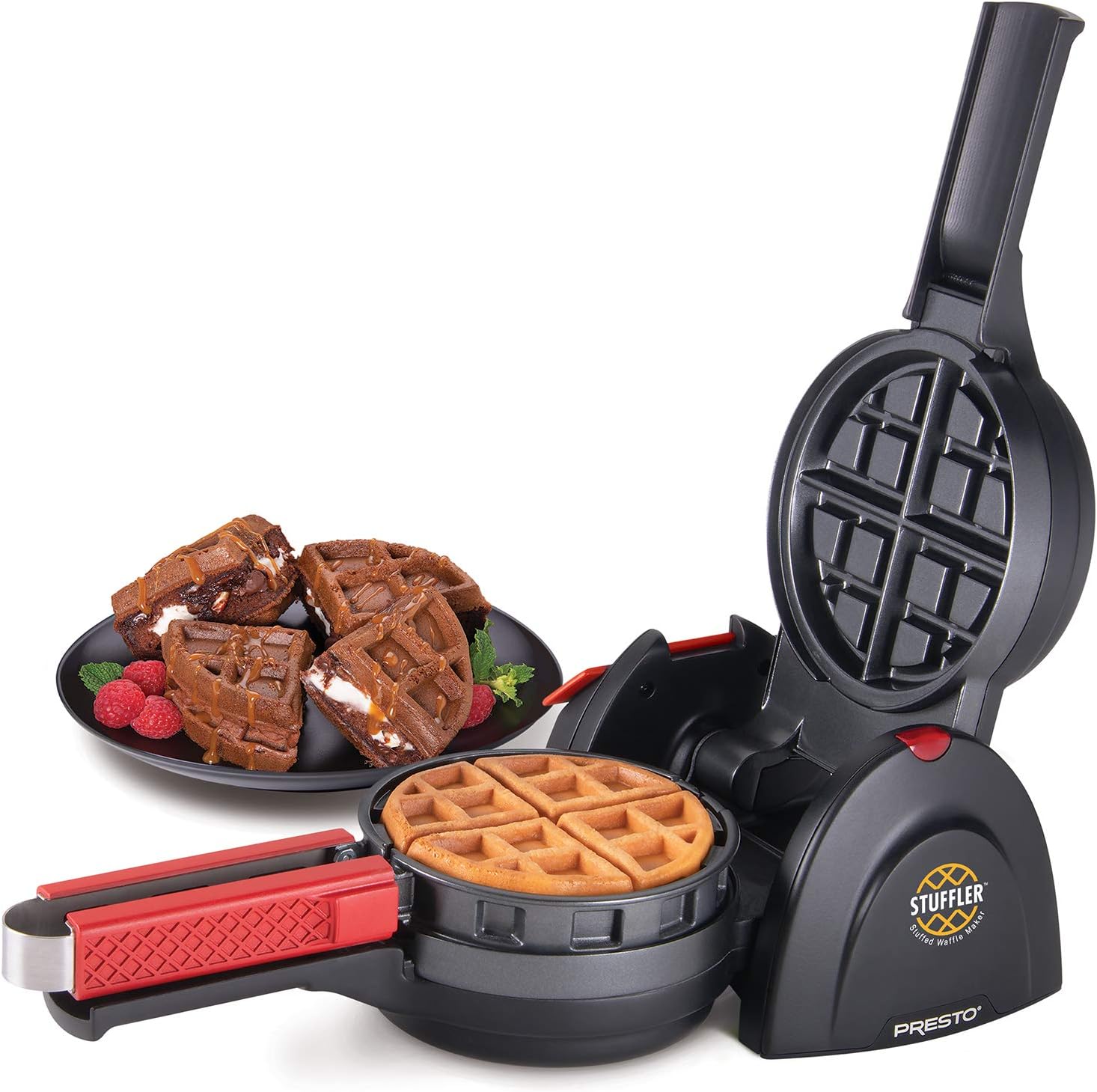 Presto 03512 Stuffler Stuffed Waffle Maker, Belgian, Large, Black5