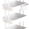 Simple Houseware Heavy Duty 4-Tier Utility Rolling Cart, White