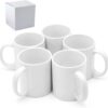 Sublimation Mugs, Cups 11oz Sublimation Ceramic Blank Coffee Mugs,White Cups, Sulimation Blanks, Blank White Mugs-36 pack bulk bundle (36pc White)